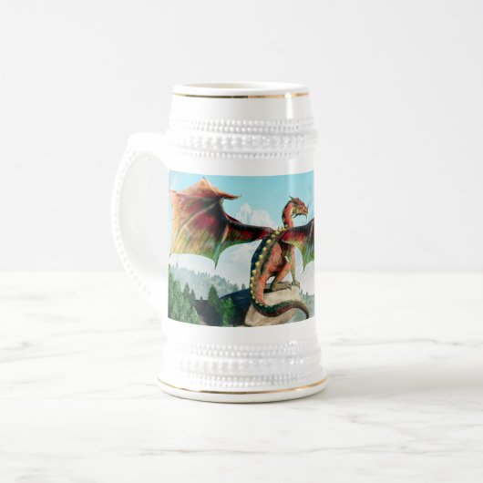 Chope À Bière Dragon été perché (Devant gauche)