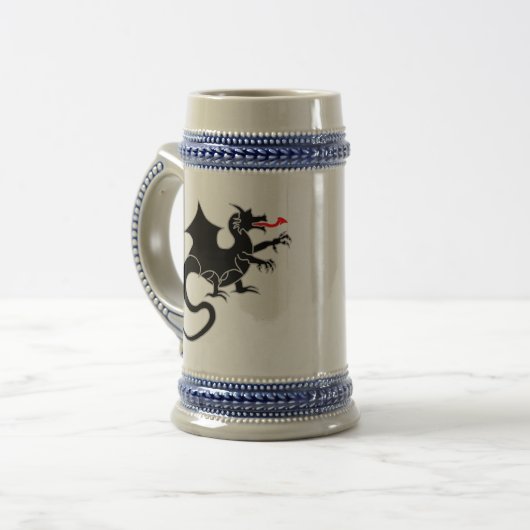 Chope À Bière Dragon noir (Devant gauche)