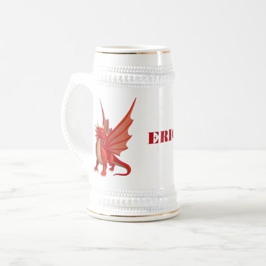 Chope À Bière Dragon rouge Stein (Devant gauche)