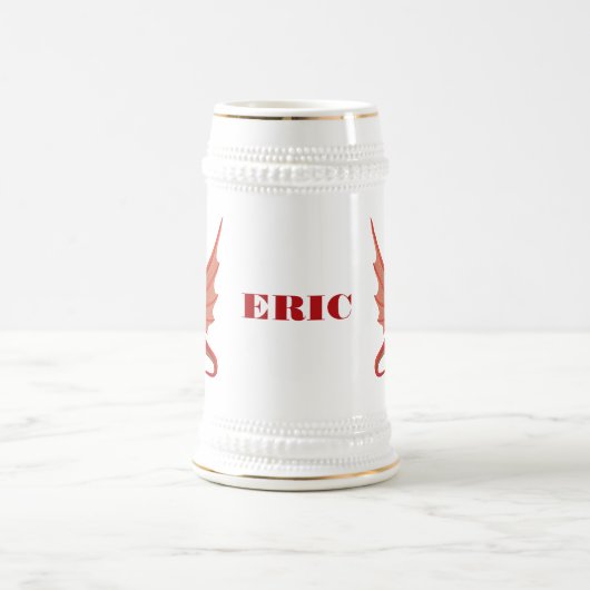 Chope À Bière Dragon rouge Stein (Centre)