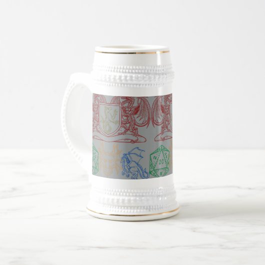 Chope À Bière Dragons avec dés (Devant gauche)