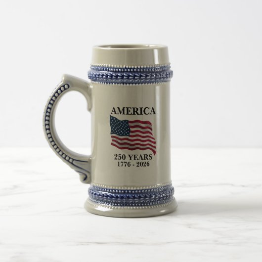 Chope À Bière Drapeau 250 ans d'Amérique (Gauche)