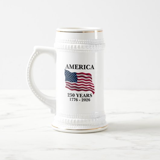 Chope À Bière Drapeau 250 ans d'Amérique (Gauche)