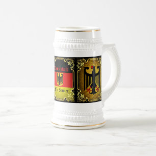 Chope À Bière Drapeau allemand, aigle noir, Deutschland Für Imm
