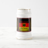 Chope À Bière Drapeau allemand, aigle noir, fourrure allemande (Centre)