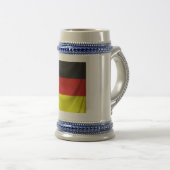 Chope À Bière drapeau allemand carré drapé (Devant droit)