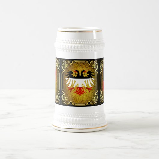 Chope À Bière drapeau allemand, empire/impérial double aigle noi (Centre)