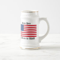 Drapeau américain avec texte/nom