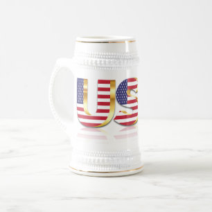 Chope À Bière Drapeau américain Beer Stein USA Patriotique