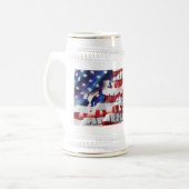 Chope À Bière Drapeau américain du Dieu patriotique béni l'Améri (Devant gauche)