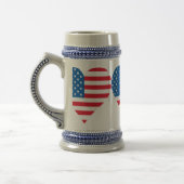 Chope À Bière Drapeau américain Gris/Bleu Stein 22 oz (Gauche)