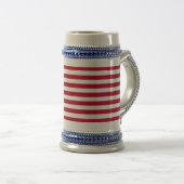 Chope À Bière Drapeau américain Gris/Bleu Stein 22 oz (Devant droit)