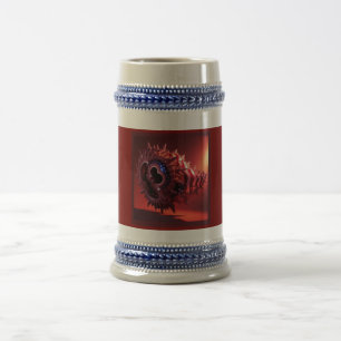 Chope À Bière Drapeau Américain Infusé Sur Mandelbrot Tube