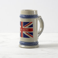 Drapeau anglais Union Jack classique bière stein m