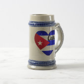 Chope À Bière Drapeau cardiaque cubain (Devant droit)
