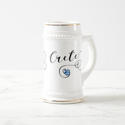 Chope À Bière Drapeau cardiaque en Crète, Grèce, Crétois (Devant droit)