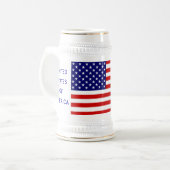Chope À Bière Drapeau citoyen américain Beer Stein par Janz (Devant gauche)