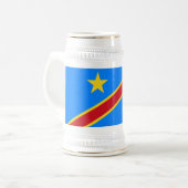 Chope À Bière Drapeau Congo Kinshasa (Devant gauche)