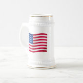 Chope À Bière Drapeau d'agitation des États-Unis (Devant gauche)