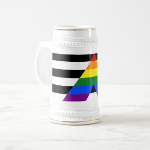 Chope À Bière Drapeau d'allié straight de SlipperyJoe, arc-en-ci