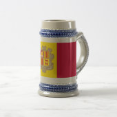 Chope À Bière Drapeau d'Andorre patriotique (Devant droit)