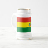 Chope À Bière Drapeau de Bolivie patriotique (Devant gauche)
