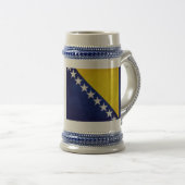 Chope À Bière Drapeau de Bosnie (Devant droit)