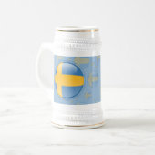 Chope À Bière Drapeau de bulle de la Suède (Devant gauche)
