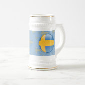 Chope À Bière Drapeau de bulle de la Suède (Devant droit)