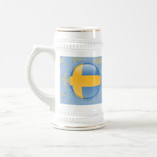 Chope À Bière Drapeau de bulle de la Suède
