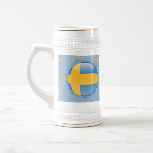 Chope À Bière Drapeau de bulle de la Suède (Gauche)