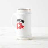 Chope À Bière Drapeau de carte Suisse (Devant gauche)