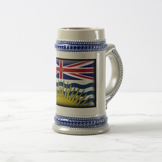 Chope À Bière Drapeau de Colombie-Britannique (Canada) (Devant droit)