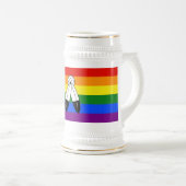 Chope À Bière Drapeau de fierté bispirituel de SlipperyJoe's sym (Devant droit)