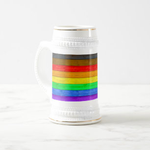 Chope À Bière Drapeau de fierté gay inclusif texturé de Slippery
