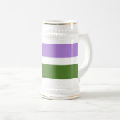 Chope À Bière Drapeau de fierté genderqueer de SlipperyJoe lavan (Devant droit)