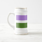 Chope À Bière Drapeau de fierté genderqueer de SlipperyJoe lavan (Gauche)