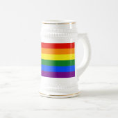 Chope À Bière Drapeau de fierté Progress Pride de SlipperyJoe si (Devant droit)
