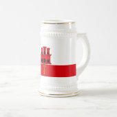 Chope À Bière Drapeau de Gibraltar (Devant droit)