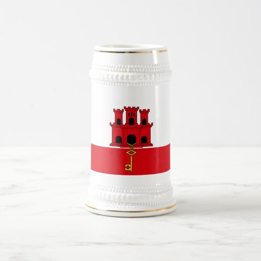 Chope À Bière Drapeau de Gibraltar (Centre)