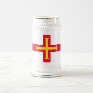 Chope À Bière Drapeau de Guernesey