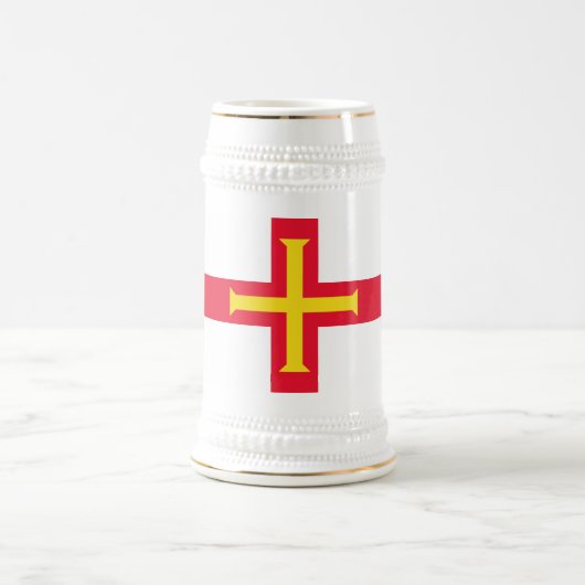 Chope À Bière Drapeau de Guernesey (Centre)