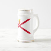 Chope À Bière Drapeau de Jersey (Devant droit)