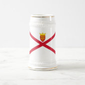 Chope À Bière Drapeau de Jersey (Centre)