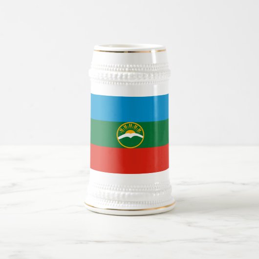 Chope À Bière Drapeau de Karatchaïévo-Tcherkessie (Centre)