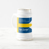Chope À Bière Drapeau de la fête nationale suédoise Sveriges (Devant gauche)