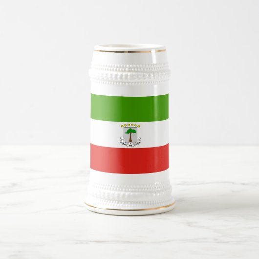 Chope À Bière Drapeau de la Guinée équatoriale (Centre)