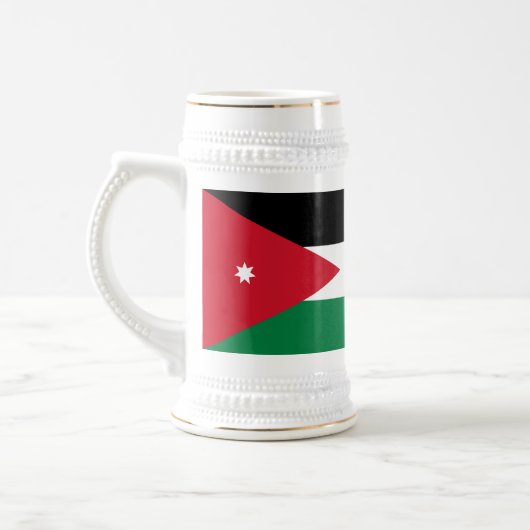 Chope À Bière Drapeau de la Jordanie (Gauche)