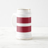 Chope À Bière Drapeau de la Lettonie (Devant gauche)