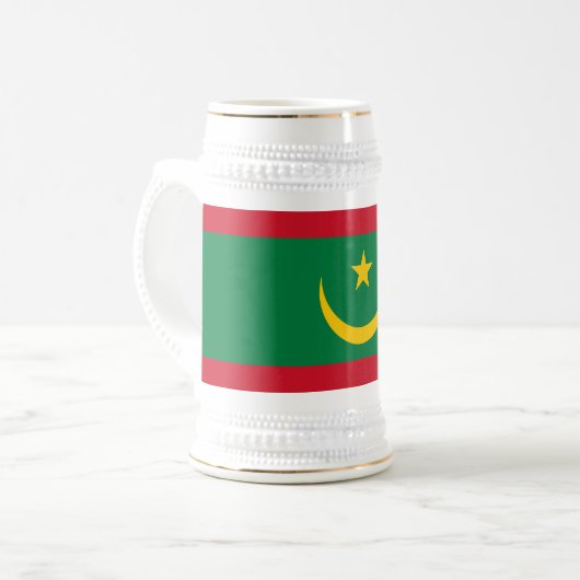 Chope À Bière Drapeau de la Mauritanie (Devant gauche)
